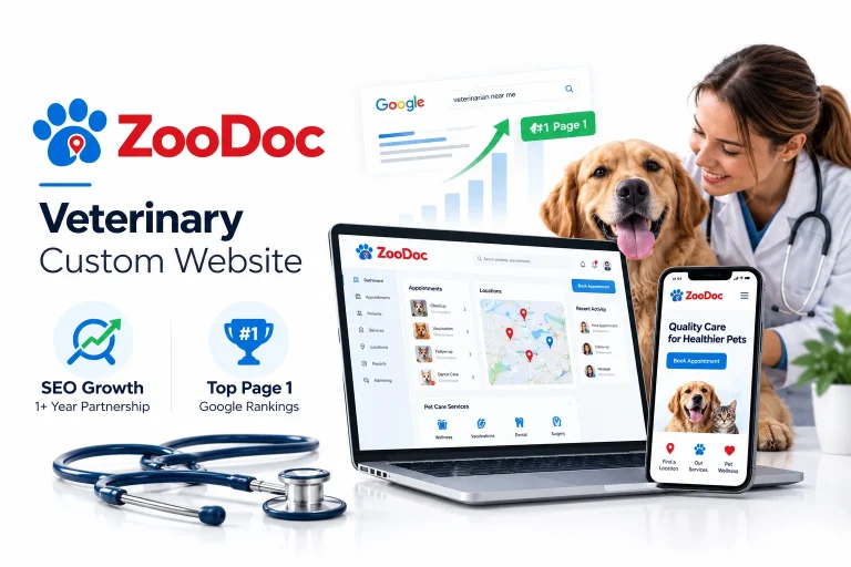 ZooDoc veterinary website SEO by SharkRev